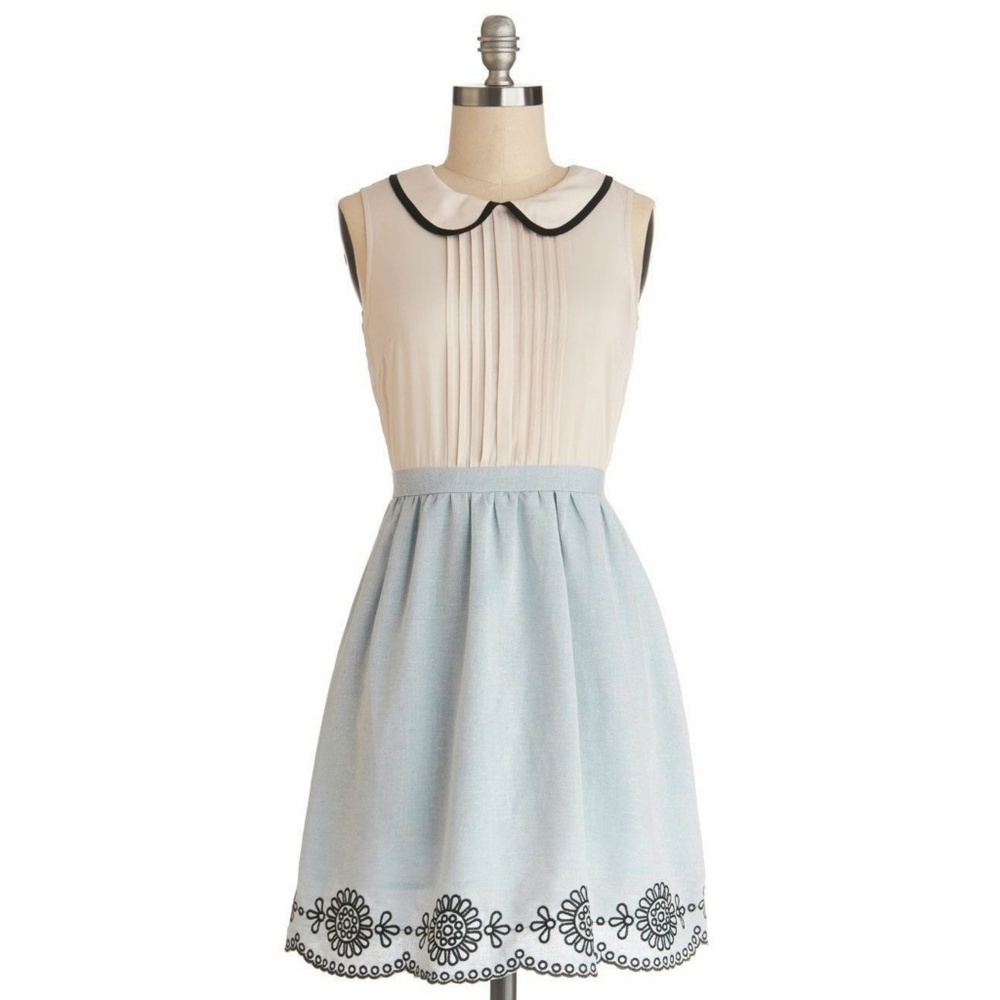 Modcloth Peter Pan Collared Dress Sz L